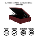 Ver imagem 6 de Cama Box Solteiro Baú Suede Marrom – 88x188x35