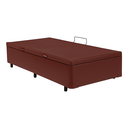 Ver imagem 2 de Cama Box Solteiro Baú Suede Marrom – 88x188x35