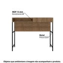 Ver imagem 2 de Escrivaninha Industrial Home Office com 1 Gaveta - Carvalho/
