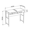 Ver imagem 4 de Escrivaninha Industrial Home Office com 1 Gaveta - Carvalho/