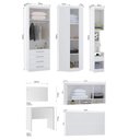 Ver imagem 4 de Quarto de Canto Casal com Guarda Roupas Cabeceira e Escrivaninha Alpes Luciane Móveis