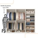 Ver imagem 4 de Guarda Roupa Casal Modulado Versa em MDF 6 Portas com 8 Prateleiras e 4 Cabideiros