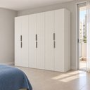 Ver imagem 1 de Guarda Roupa Casal Modulado Versa em MDF 6 Portas com 8 Prateleiras e 4 Cabideiros