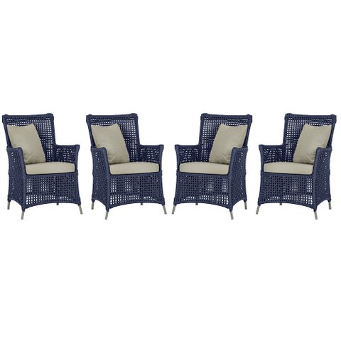 4 Poltronas Igapó Alumínio Micro Pintura Fendi Corda Náutica Estofado 7