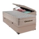 Ver imagem 1 de Cama Baú Solteiro Bege Colchão Molas Ensacadas Airtech Springpocket 88x188 - Ortobom