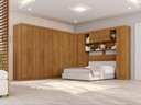 Ver imagem 1 de Guarda-Roupa Casal Modulado de Canto com 13 Portas Espaço para Cama Multimóveis Cinamomo