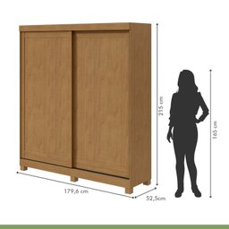 Guarda Roupa Flex 2 Portas de Correr 2 Gavetas 215x179,6cm Lani Móveis Lopas - 5 Guarda Roupa Flex 2 Portas de Correr 2 Gavetas 215x179,6cm Lani Móveis Lopas - 5