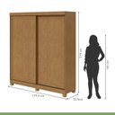 Ver imagem 5 de Guarda Roupa Flex 2 Portas de Correr 2 Gavetas 215x179,6cm Lani Móveis Lopas
