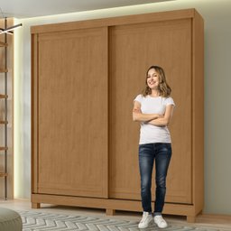 Guarda Roupa Flex 2 Portas de Correr 2 Gavetas 215x179,6cm Lani Móveis Lopas - 7 Guarda Roupa Flex 2 Portas de Correr 2 Gavetas 215x179,6cm Lani Móveis Lopas - 7