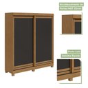Ver imagem 2 de Guarda Roupa Flex 2 Portas de Correr 2 Gavetas 215x179,6cm Lani Móveis Lopas