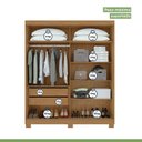 Ver imagem 6 de Guarda Roupa Flex 2 Portas de Correr 2 Gavetas 215x179,6cm Lani Móveis Lopas