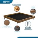 Ver imagem 4 de Base Bi Partida Slim Casal em Couro Ecológico Pu sem Cabeceira - Skybox