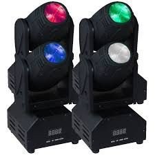 Mini Moving Beam 12w 1 Led Rgbw 3w Iluminação Profissional Dmx Balada Festa Dj Display Bivolt