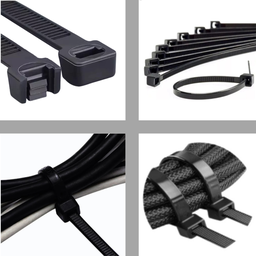 Abraçadeiras Nylon Kit 300 Unidades de 3,6 x 10, 15 e  20cm Enforca Gato Presilha Fita  Reforçadas - 6