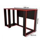 Ver imagem 4 de Mesa Gamer Level Espaço para 2 Monitores e Cpu Preto/vermelho - Panorama Móveis