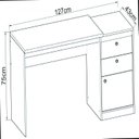 Ver imagem 3 de Kit 2 Peças Escrivaninha com Estante Guaili Yescasa