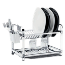 Ver imagem 1 de Escorredor Montado com Porta Talheres Pp - 20.16 + Porta Talheres Inox