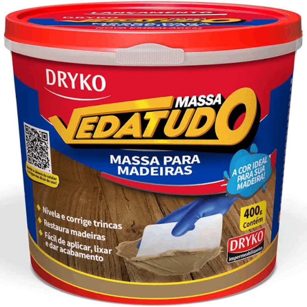 Massa Madeira 400gr Dryko Cerejeira - 5