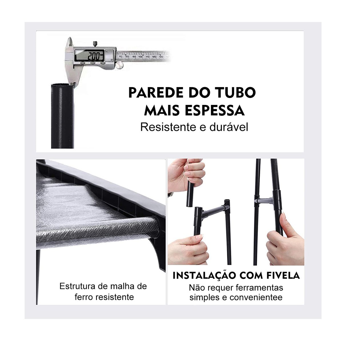 Arara Simples Multiuso:preto - 5