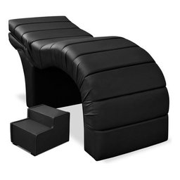 Maca Luxo Reclinável para Estética Facial Extensão Cílios Courino Preto Bz Home Decor - 2
