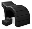 Ver imagem 2 de Maca Luxo Reclinável para Estética Facial Extensão Cílios Courino Preto Bz Home Decor