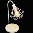 Ver imagem 1 de Abajur de Quarto Luminária Industrial Aramado Diamante Bca