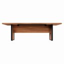 Ver imagem 4 de Mesa Reunião 240cm Escritório para 4 Pessoas com Caixa de Tomadas Corporate Marrom/Nogal/Preto