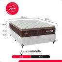 Ver imagem 4 de Cama Box Casal + Colchão Comfort Class Pillow Top 138x188 Marrom/suede Branco