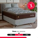 Ver imagem 5 de Cama Box Casal + Colchão Comfort Class Pillow Top 138x188 Marrom/suede Branco