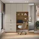 Ver imagem 7 de Guarda Roupa Modular 5 Portas com Mesa e Espelho Altezza Clean Belmax:Freijó/Off White