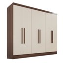 Ver imagem 2 de Guarda-Roupa Casal 6 Portas e 2 Gavetas Safira Marrom Castanho/Off White Arenas