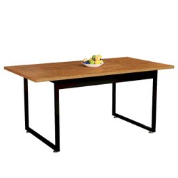 Mesa de Jantar para 6 Lugares 160x80 para Cozinha Sala de Jantar e Restaurante com Pés de Ferro e Ta - 2