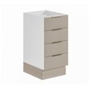 Ver imagem 2 de Balcão Planejado 4 Gavetas 40cm sem Tampo com Rodapé Ipanema CabeCasa MadeiraOriginals Branco/Fend