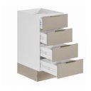 Ver imagem 5 de Balcão Planejado 4 Gavetas 40cm sem Tampo com Rodapé Ipanema CabeCasa MadeiraOriginals Branco/Fend