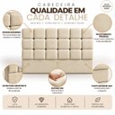 Ver imagem 5 de Cabeceira Cama Box King 193cm Estofada Bouclé Boss:Bege