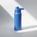 Ver imagem 1 de Garrafa Térmica Ms-922 800ml Aço Inox com Protetor de Silicone:Azul Claro