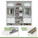 Ver imagem 5 de Guarda Roupa Casal com Espelhos 3 Portas de Correr 6 Gavetas 245cm Spazio Super Glass Móveis Lopas