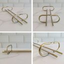 Ver imagem 4 de Suporte Porta Taças Reto 25cm Organizador De Taças Suspenso Dourado