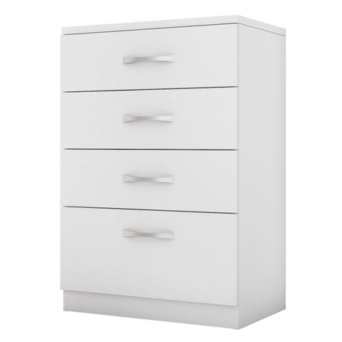 Cômoda para Quarto 4 Gavetas Estrela Branco