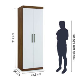 Guarda Roupa Modulado 2 Portas 2 Gavetas Sauá Yescasa - 5