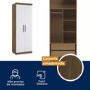 Ver imagem 6 de Guarda Roupa Modulado 2 Portas 2 Gavetas Sauá Yescasa