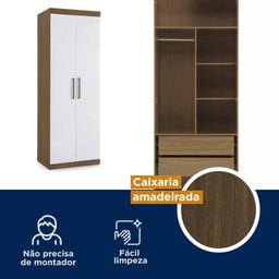 Guarda Roupa Modulado 2 Portas 2 Gavetas Sauá Yescasa - 6