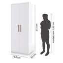 Ver imagem 5 de Guarda Roupa Modulado 2 Portas 2 Gavetas Sauá YesCasa