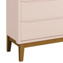 Ver imagem 6 de Jogo de Quarto Infantil Guarda Roupa 2 Portas e Cômoda 3 Gavetas Classic Rosa Fosco com Pés Amadeira
