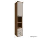 Ver imagem 1 de Modulado Lateral 01 Porta 03 Gaveta 234cm Altura Setiba - Jequitibá/palha