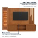 Ver imagem 4 de Rack com Painel com Cristaleira para TV até 75 Polegadas Ripado com LED 100% MDF 190,5CMX220CM Valência