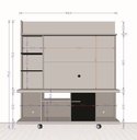 Ver imagem 6 de Home Theater Taurus Ripado Naturalle/off White – Bechara Móveis