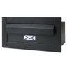 Caixa De Correio Total Preto 29cm Para Embutir Parede E Muro - 1