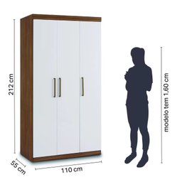 Guarda Roupa Modulado Casal 3 Portas 4 Gavetas Sauá Yescasa - 5