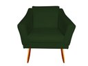 Ver imagem 3 de Kit Namoradeira + 2 Poltronas Decorativa Agatha Suede Verde Pés Madeira Ms Decor